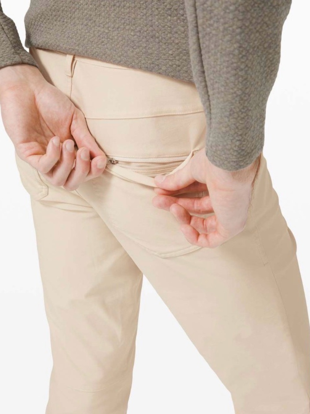 lululemon athletica Slim ABC Pant - White Opal (Cream) - Picture 4 of 11
